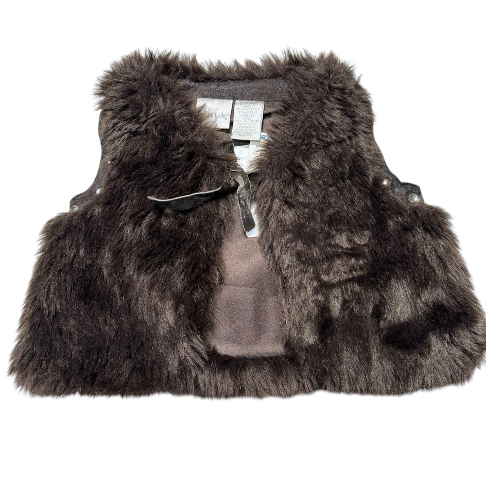 NWT New Koala Kids Faux Fur Vest Size 6/9 Month